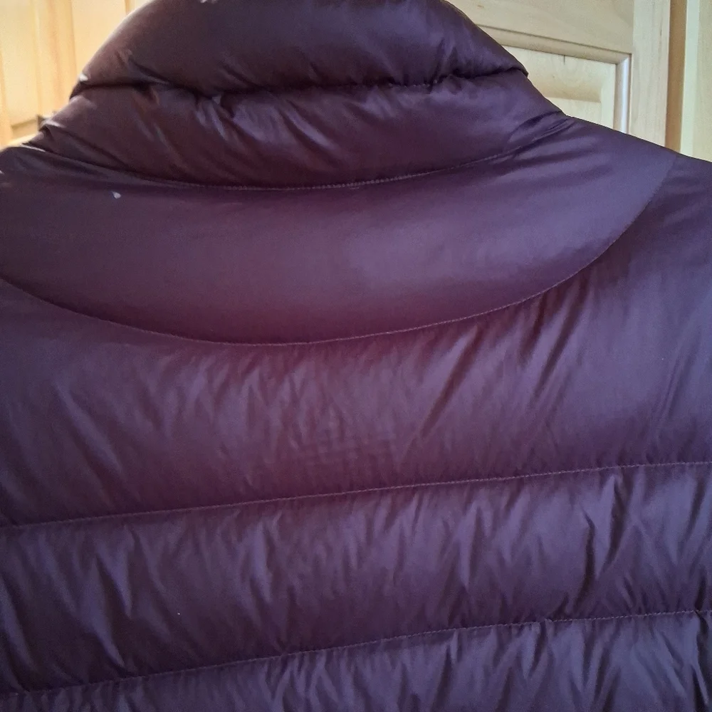Land's End Women's Plum Long Down Jacket 1X - Picture 3 of 10